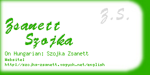 zsanett szojka business card